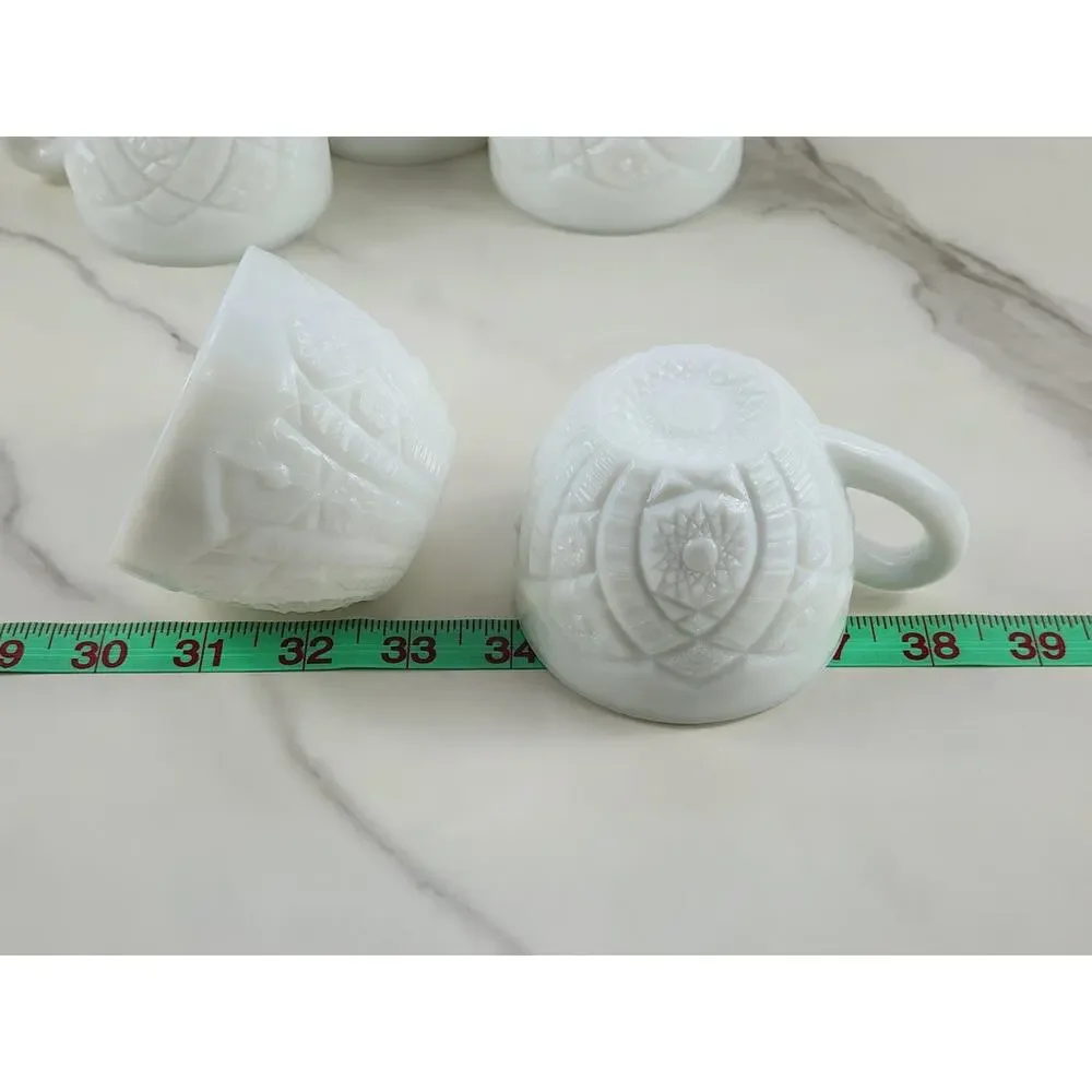 The Concord Milk Glass Punch Mug Cups 2 3/4